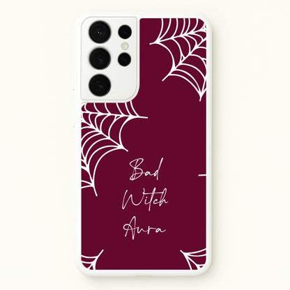 Bad Witch Aura Spider Webs  - Goth Aesthetic Phone Case for Galaxy S21 Ultra