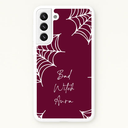 Bad Witch Aura Spider Webs  - Goth Aesthetic Phone Case for Galaxy S21