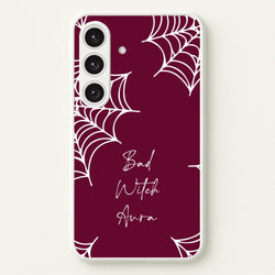 Bad Witch Aura Spider Webs  - Goth Aesthetic Phone Case for Galaxy S24
