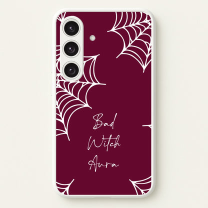 Bad Witch Aura Spider Webs  - Goth Aesthetic Phone Case for Galaxy S25