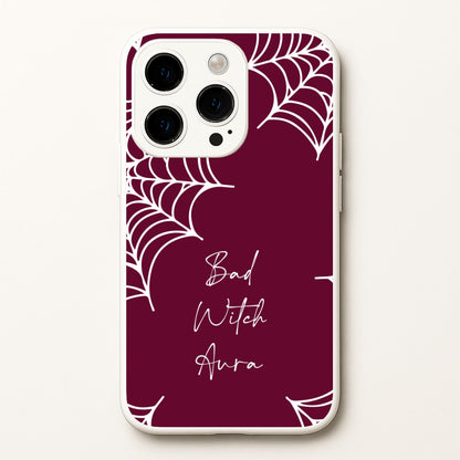 Bad Witch Aura Spider Webs  - Goth Aesthetic Phone Case for iPhone 15 Pro Max