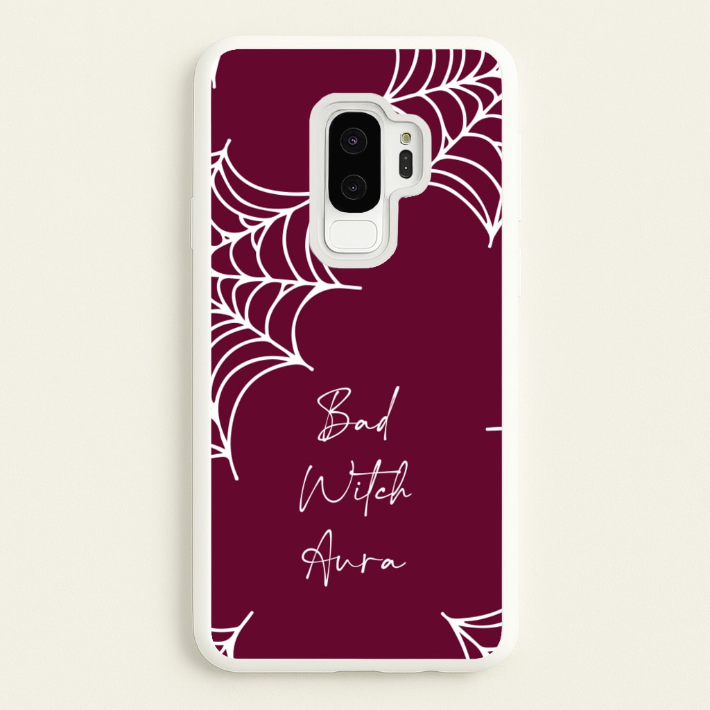 Bad Witch Aura Spider Webs  - Goth Aesthetic Phone Case for Galaxy S9 Plus