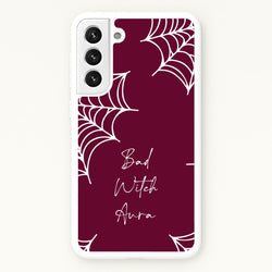Bad Witch Aura Spider Webs  - Goth Aesthetic Phone Case for Galaxy S21FE