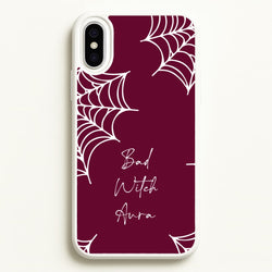 Bad Witch Aura Spider Webs  - Goth Aesthetic Phone Case for iPhone XS Max