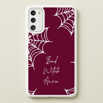 Bad Witch Aura Spider Webs  - Goth Aesthetic Phone Case for Galaxy S20