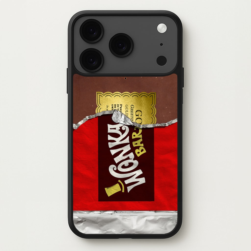 Wonka Bar Golden Ticket Phone Case for iPhone 17 Pro Max