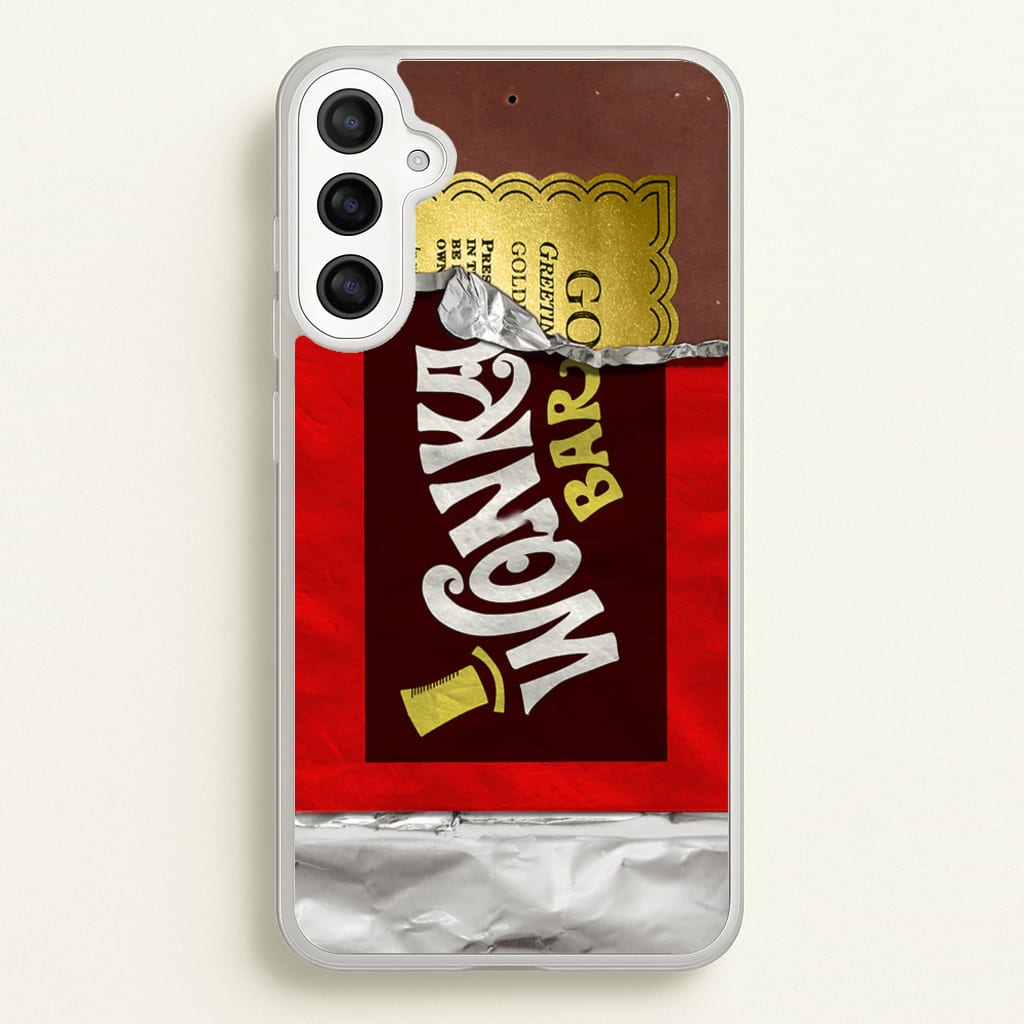 Wonka Bar Golden Ticket  -  Phone Case for Galaxy A34