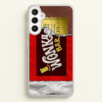 Wonka Bar Golden Ticket  -  Phone Case for Galaxy A34