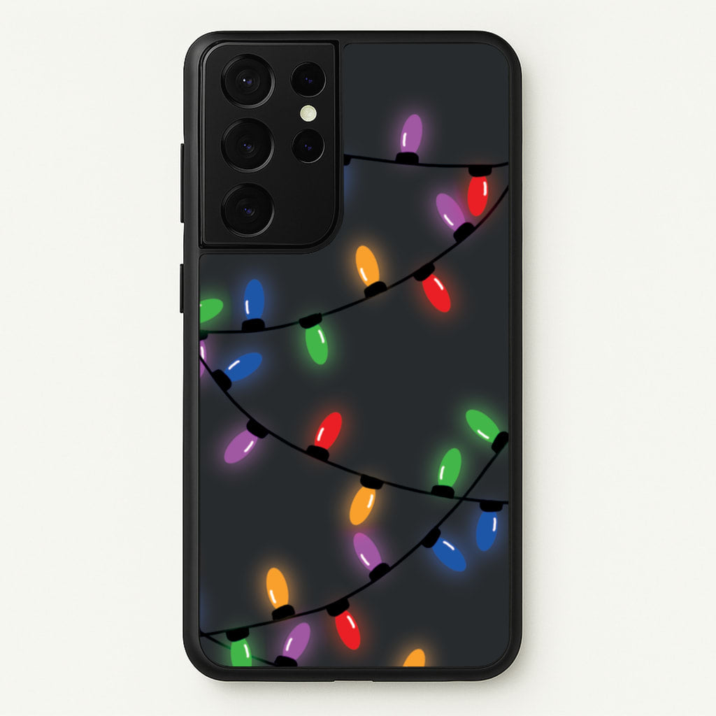 Rainbow Lights - Christmas Patterns  - Christmas Patterns Phone Case for Galaxy S21 Ultra