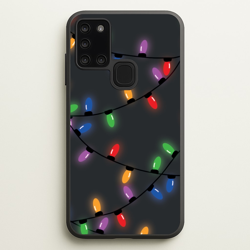 Rainbow Lights - Christmas Patterns  - Christmas Patterns Phone Case for Galaxy A21s