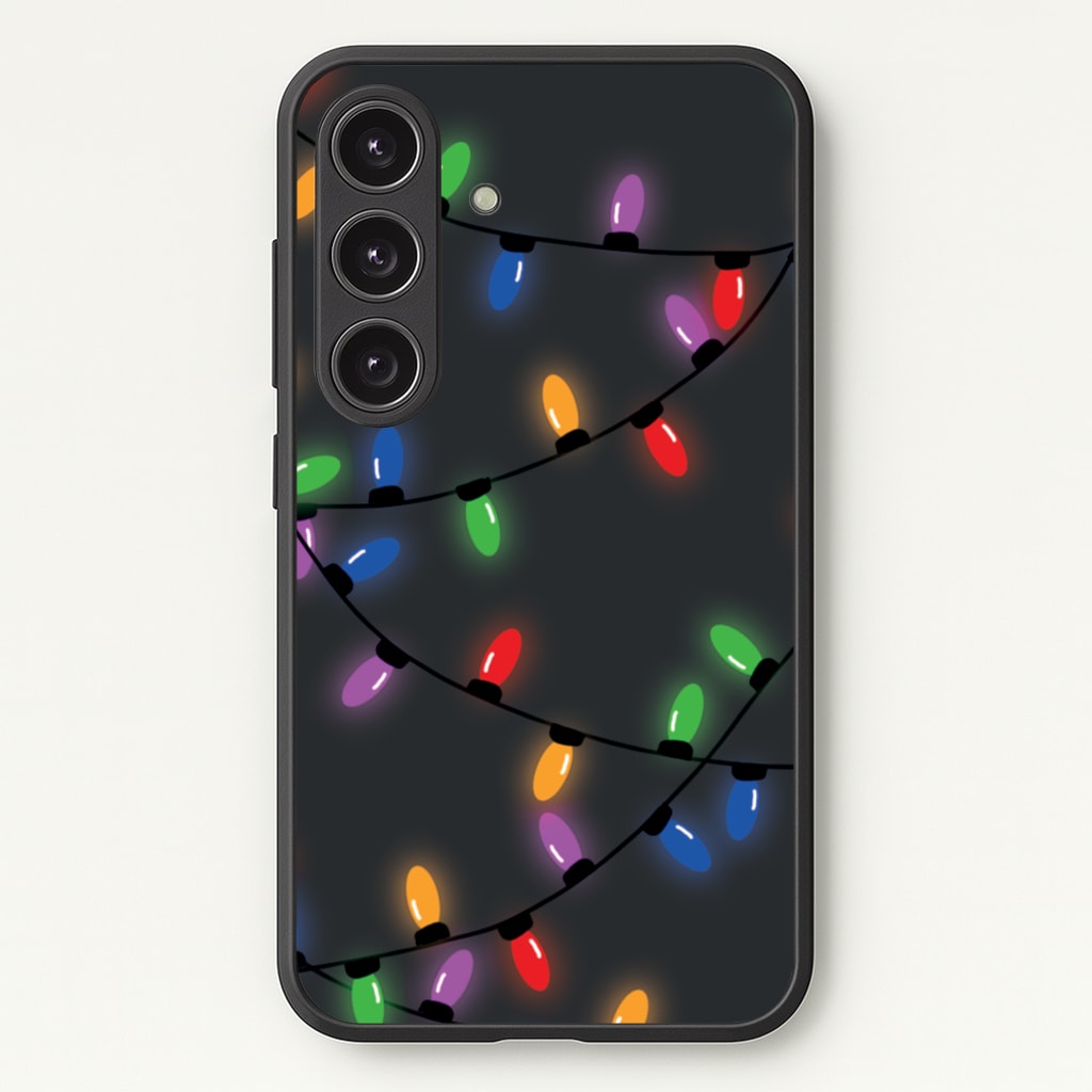 Rainbow Lights - Christmas Patterns  - Christmas Patterns Phone Case for Galaxy S24