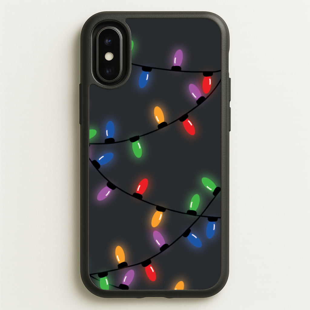 Rainbow Lights - Christmas Patterns  - Christmas Patterns Phone Case for iPhone X / XS