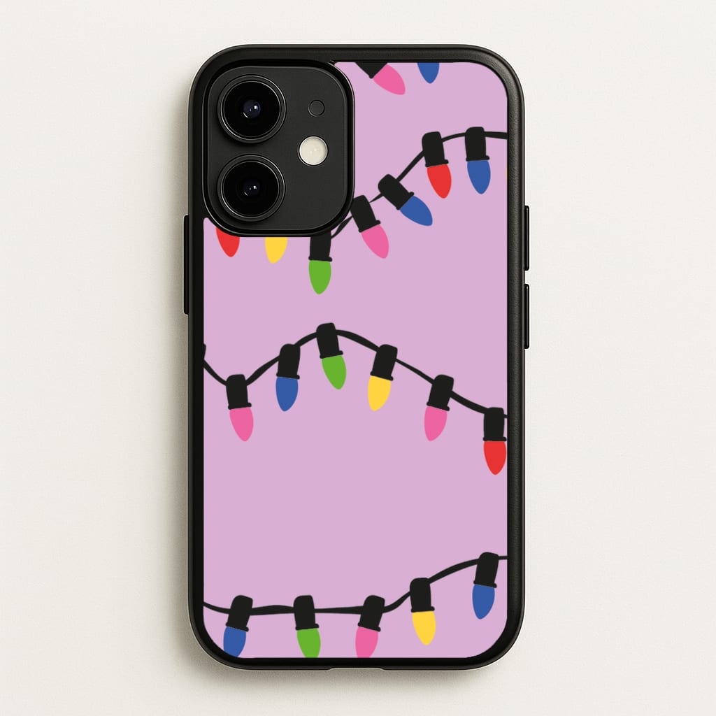 Pink Lights - Christmas Patterns  - Christmas Patterns Phone Case for iPhone 12 / 12 Pro