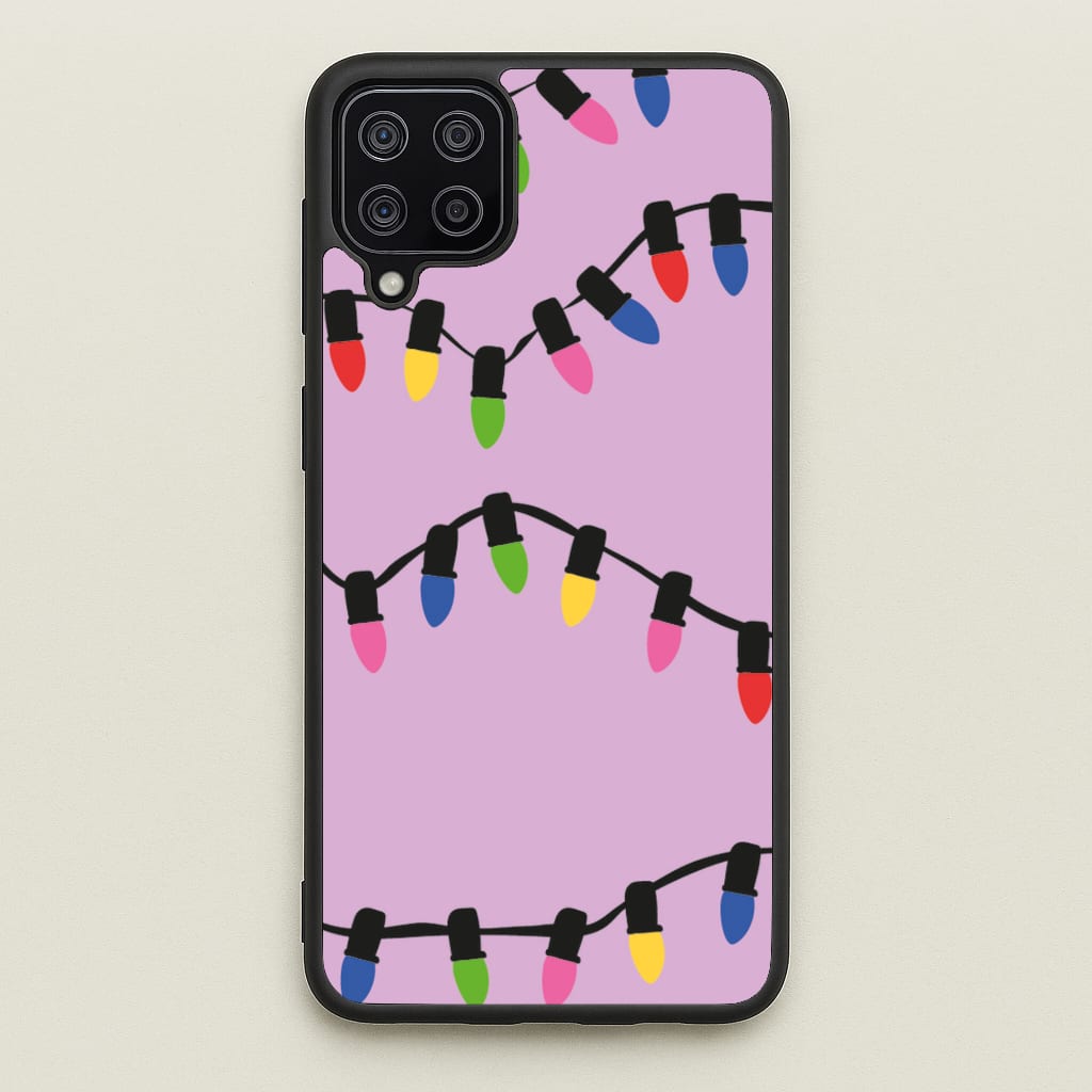 Pink Lights - Christmas Patterns  - Christmas Patterns Phone Case for Galaxy A12