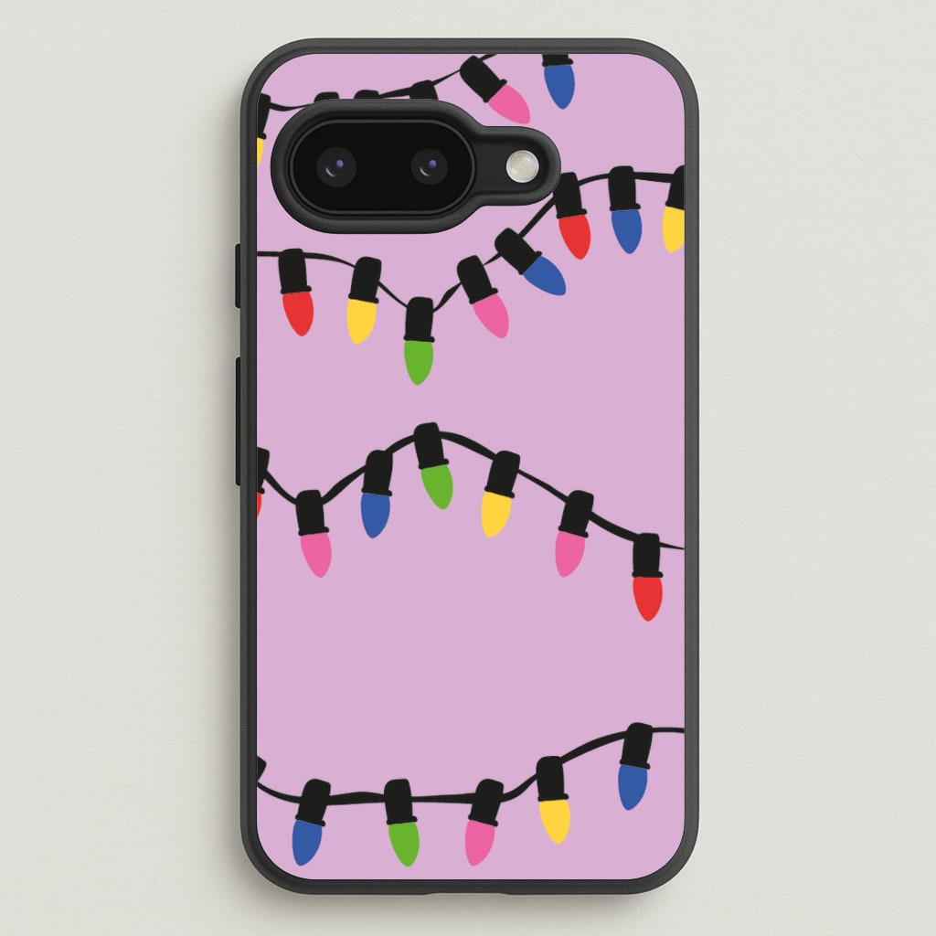 Pink Lights - Christmas Patterns  - Christmas Patterns Phone Case for Google Pixel 9a