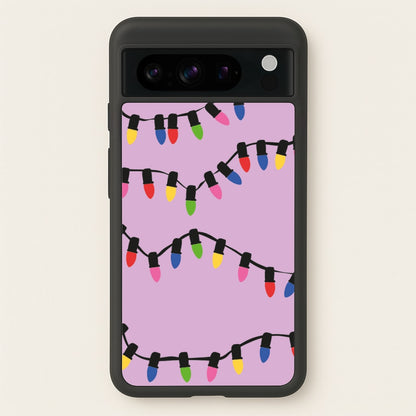 Pink Lights - Christmas Patterns  - Christmas Patterns Phone Case for Google Pixel 8 Pro