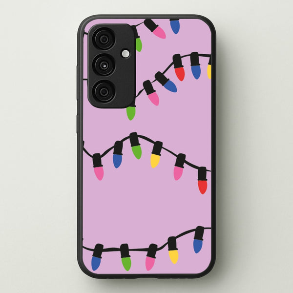 Pink Lights - Christmas Patterns  - Christmas Patterns Phone Case for Galaxy A35