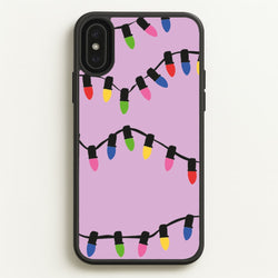 Pink Lights - Christmas Patterns  - Christmas Patterns Phone Case for iPhone XS Max