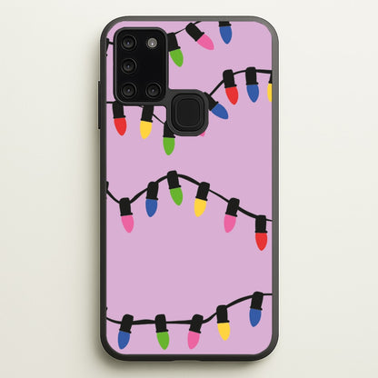 Pink Lights - Christmas Patterns  - Christmas Patterns Phone Case for Galaxy A21s
