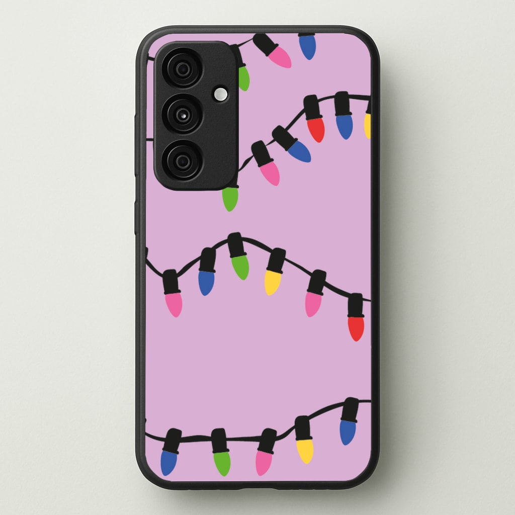Pink Lights - Christmas Patterns  - Christmas Patterns Phone Case for Galaxy A55