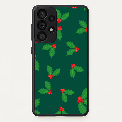 Holly - Christmas Patterns  - Christmas Patterns Phone Case for Galaxy A53