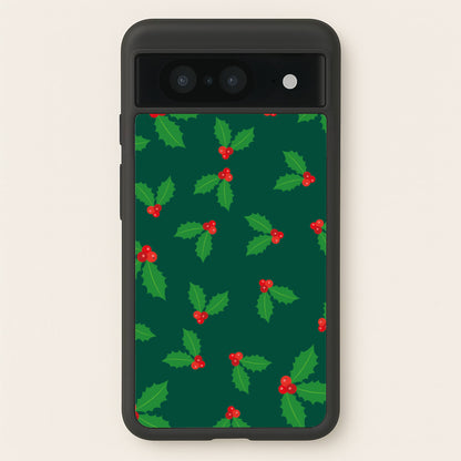 Holly - Christmas Patterns  - Christmas Patterns Phone Case for Google Pixel 8