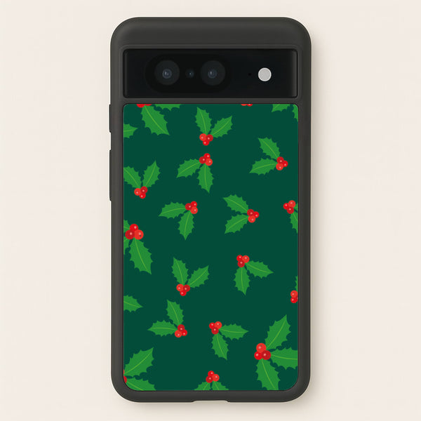 Holly - Christmas Patterns  - Christmas Patterns Phone Case for Google Pixel 8