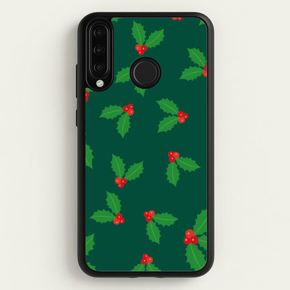 Holly - Christmas Patterns  - Christmas Patterns Phone Case for Huawei P30 Lite