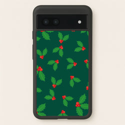 Holly - Christmas Patterns  - Christmas Patterns Phone Case for Google Pixel 6a