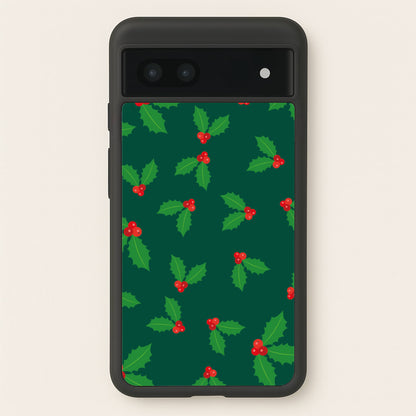 Holly - Christmas Patterns  - Christmas Patterns Phone Case for Google Pixel 6a