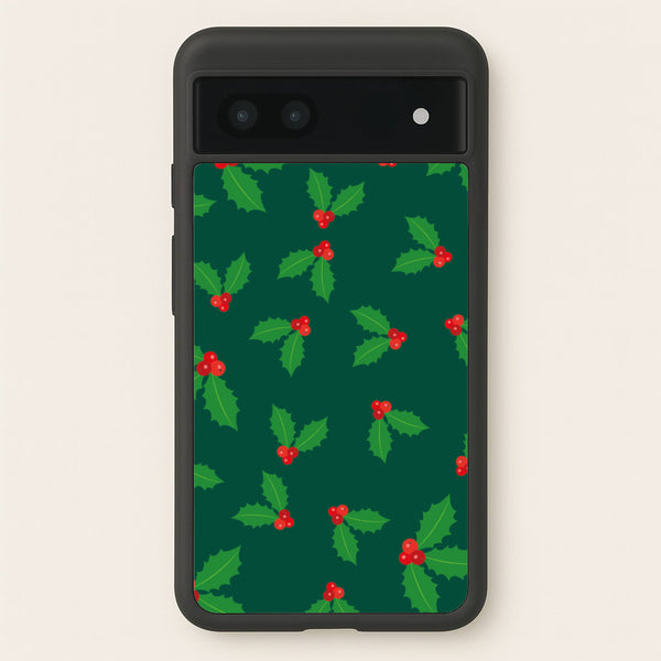 Holly - Christmas Patterns  - Christmas Patterns Phone Case for Google Pixel 6a