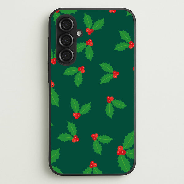 Holly - Christmas Patterns  - Christmas Patterns Phone Case for Galaxy S23FE