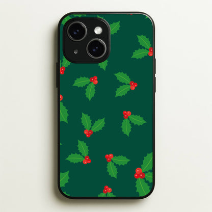 Holly - Christmas Patterns  - Christmas Patterns Phone Case for iPhone 15 Plus
