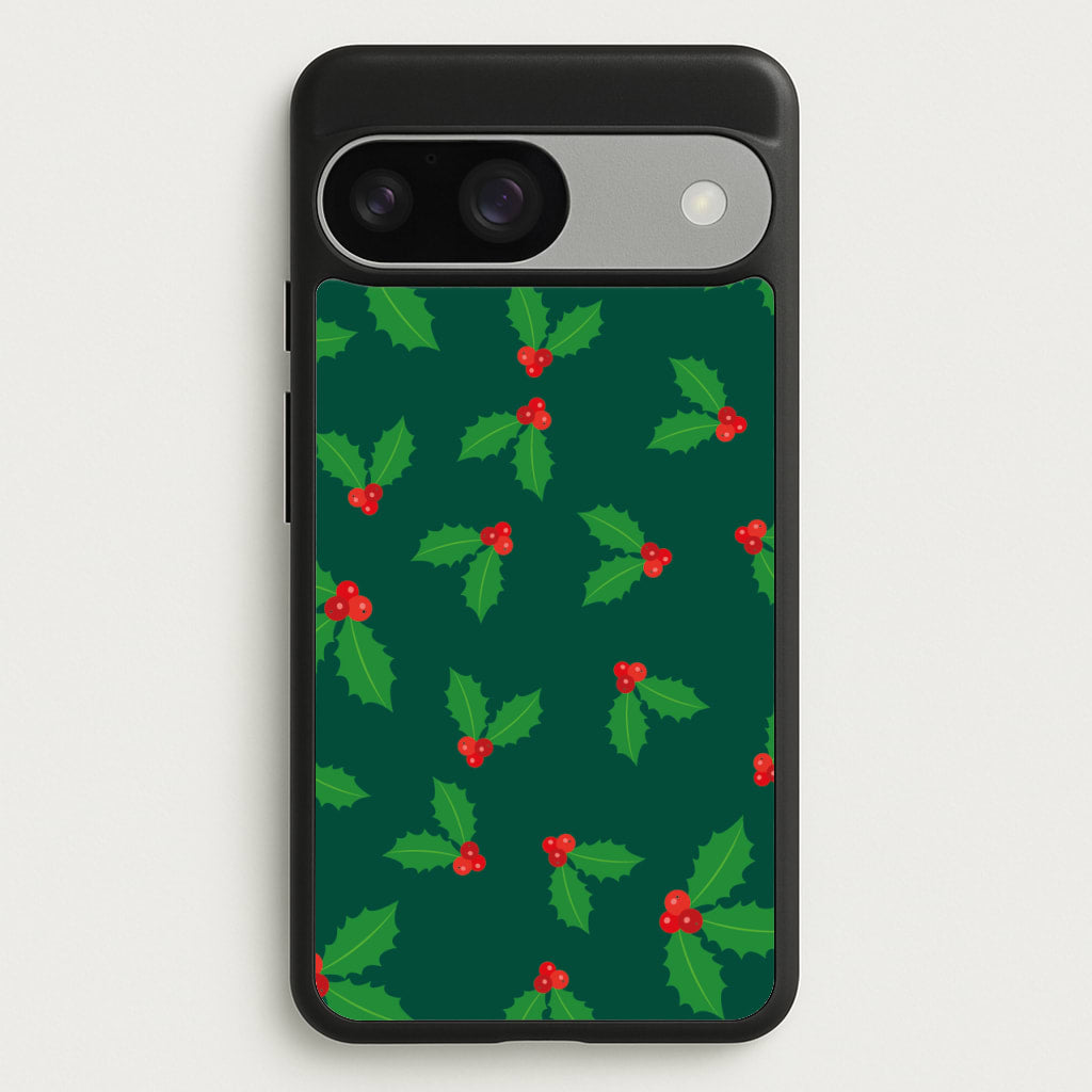 Holly - Christmas Patterns  - Christmas Patterns Phone Case for Google Pixel 9 / 9 Pro