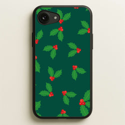 Holly - Christmas Patterns  - Christmas Patterns Phone Case for iPhone 16e