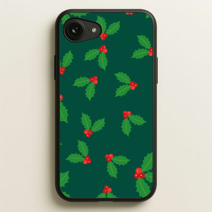 Holly - Christmas Patterns  - Christmas Patterns Phone Case for iPhone 16e