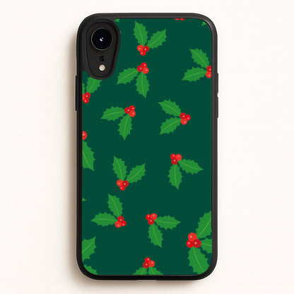 Holly - Christmas Patterns  - Christmas Patterns Phone Case for iPhone XR