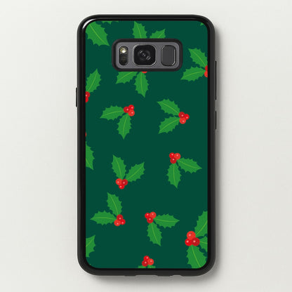 Holly - Christmas Patterns  - Christmas Patterns Phone Case for Galaxy S8 Plus