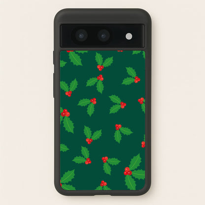 Holly - Christmas Patterns  - Christmas Patterns Phone Case for Google Pixel 8a