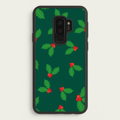 Holly - Christmas Patterns  - Christmas Patterns Phone Case for Galaxy S9 Plus