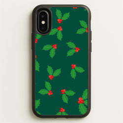 Holly - Christmas Patterns  - Christmas Patterns Phone Case for iPhone X / XS
