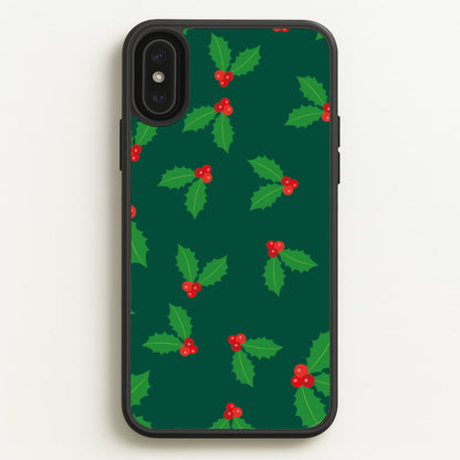 Holly - Christmas Patterns  - Christmas Patterns Phone Case for iPhone XS Max