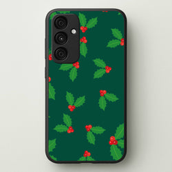 Holly - Christmas Patterns  - Christmas Patterns Phone Case for Galaxy A35