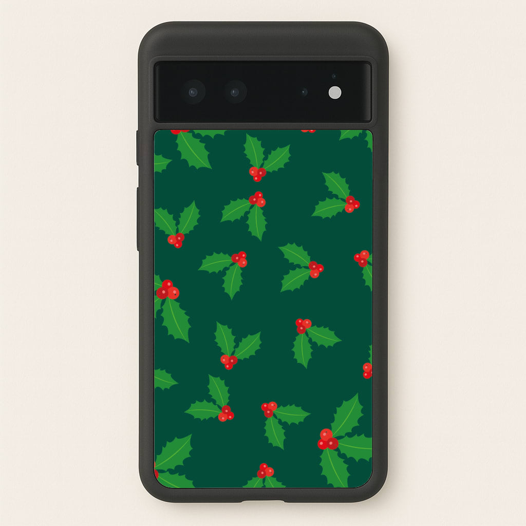 Holly - Christmas Patterns  - Christmas Patterns Phone Case for Google Pixel 6