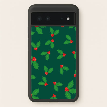 Holly - Christmas Patterns  - Christmas Patterns Phone Case for Google Pixel 6