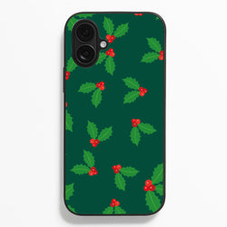 Holly - Christmas Patterns  - Christmas Patterns Phone Case for iPhone 16 Plus