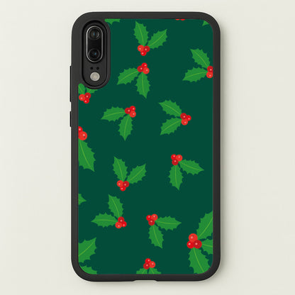 Holly - Christmas Patterns  - Christmas Patterns Phone Case for Huawei P20