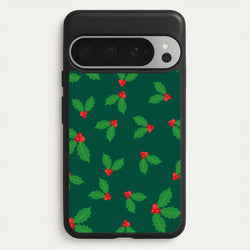 Holly - Christmas Patterns  - Christmas Patterns Phone Case for Google Pixel 9 Pro XL