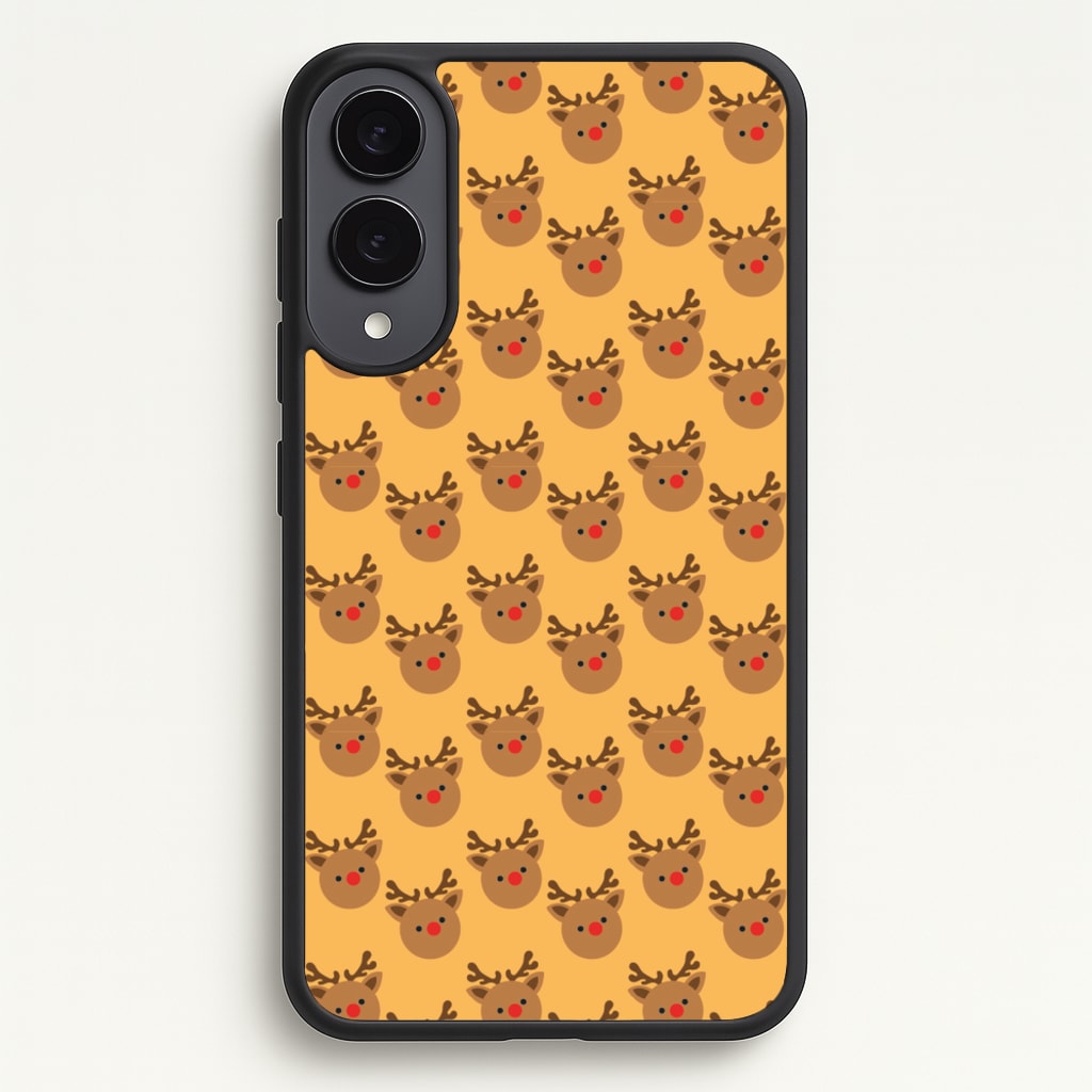 Rudolph Pattern - Christmas Patterns  - Christmas Phone Case for Galaxy S25 Edge