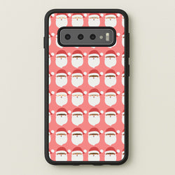 Santa Pattern - Christmas Patterns  - Christmas Phone Case for Galaxy S10